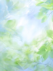 green leaves in the sun