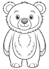 Fototapeta premium Adorable Bear Coloring Pages: Cute and Fun Designs for Kids. Cute. Bear. Coloring. Pages. Kids