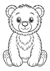 Obraz premium Delightful Bear Coloring Pages: Fun and Creative for Kids. Cute. Bear. Coloring. Pages. Delightful