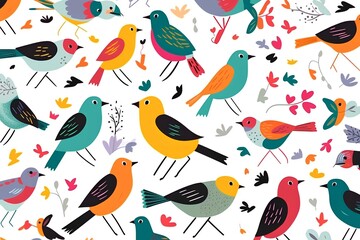 seamless pattern with birds
