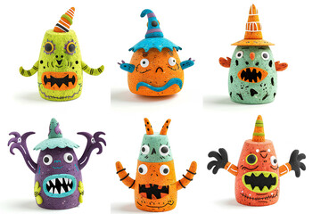 楽しいハロウィンのアイコンセット -5