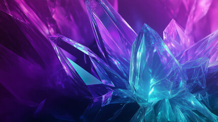 abstract purple background with crystal stars