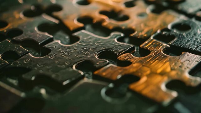 Detailed view of a single puzzle piece, displaying its texture, color, and shape, Visualizing the process of verifying transactions through cryptographic puzzles