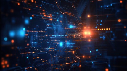 Abstract digital network technology background