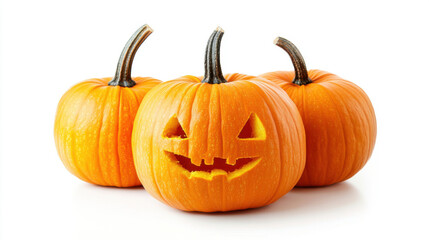 Obraz premium collection halloween pumpkin isolated on white background.