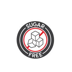 sugar free symbol, sugar free label, vector art.