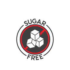 sugar free symbol, sugar free label, vector art.