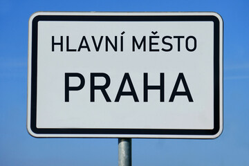 Ortsschild Hlavní město Praha
