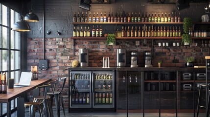 Artisanal Brewery Haven Laptop Recipes Bottled Creations and Fresh Brews in a Rustic Setting