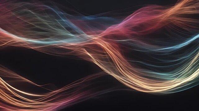 diverse futuristic lines science   abstract flowing dynamic black concept trls digital wave olated communication colors flow effect energy design light motion technology