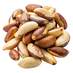 Obraz premium Brazil nuts or Bertolletia or Castanha do Para isolated on white background. Ai generated