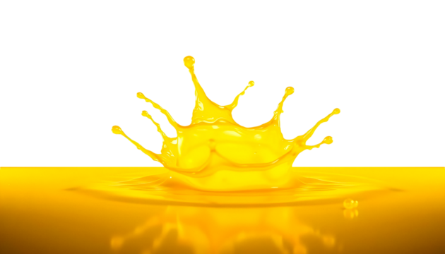 Dynamic yellow mango splash isolated on Png background with drops and ripples, Vibrant Yellow Mango Splash with Droplets Eye-Catching Yellow Splash with Ripples and Drops for Beverage Photography