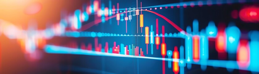 Obraz premium Digital chart showing currency rate fluctuations and market trends, financial visualization, forex insights