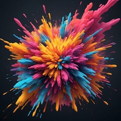 A vibrant explosion of colors blending into each other