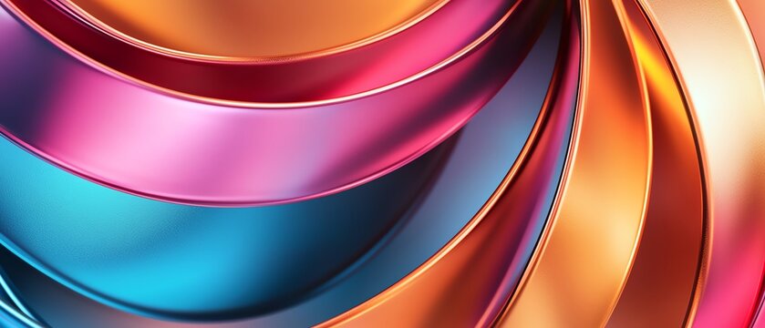 Vibrant swirls of color create a dynamic abstract background, showcasing stunning shades of pink, blue, and orange.