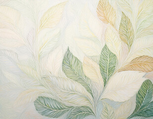Fototapeta premium Abstract Background with Leaf Textures Layered Transparency Creating Depth