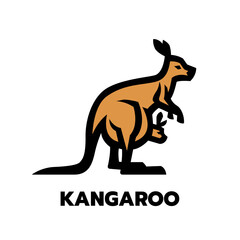 Kangaroo logo, symbol.