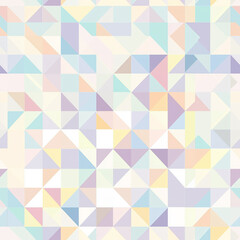 Pastel geometric seamless pattern with triangles creating a soft and modern design. Delicate colors and shapes make this tile suitable for a minimalist and contemporary space.