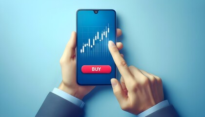 Mobile stock trading, stock buying, asset formation, securities trading.  generative AI