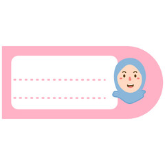 Blank School Label sticker design