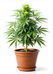 Obraz premium Cannabis for medical, isolate white background