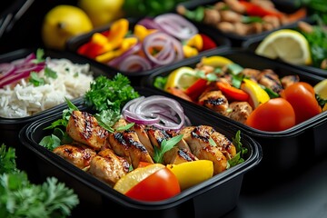 Grilled Chicken with Lemon, Red Onion and Tomatoes - Healthy Meal Prep for Busy Weeknights