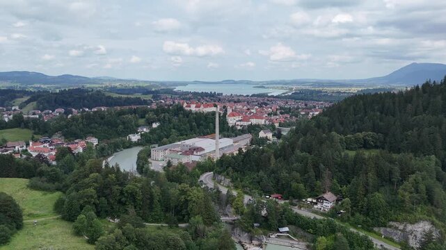 F&uuml;ssen in Bavaria at the border to the Alps Schwangau Neuschwanstein