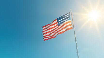 Obraz premium Veterans raising the American flag during a ceremony
