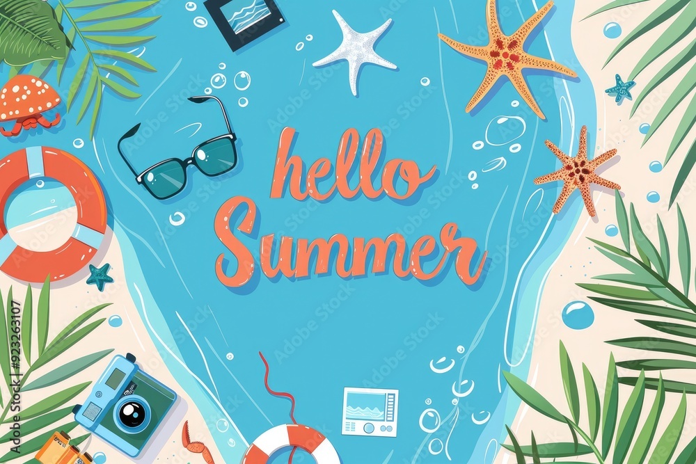 Canvas Prints summer holiday background with flops. generative ai