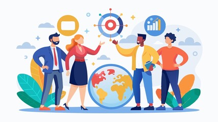 The power of collaboration in action. This image captures a team focused on a shared objective, emphasizing the importance of teamwork and unity.