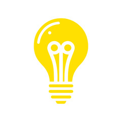 Bulb light vector icon flat style