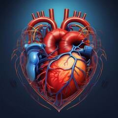 Detailed 3D Model of a Human Heart