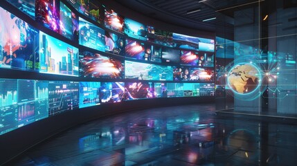 The futuristic control room