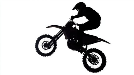 Rider airborne on dirt bike