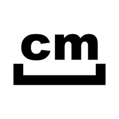 cm icon. Centimetre icon. Vector.