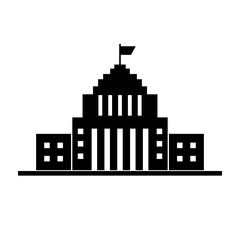 Obraz premium Government silhouette icon. Nation. Vector.