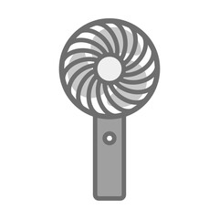 Portable fan icon. Handheld mini fan icon. Vector.