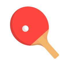 Flat design table tennis icon. Vector.