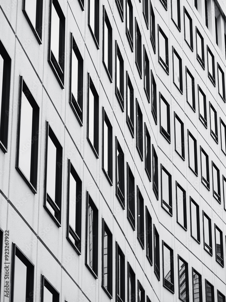 Poster Modern building window frame pattern Architecture details