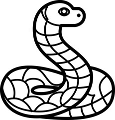 Fototapeta premium Snake lineart