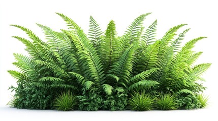 Fototapeta premium Overlays, ferns, shooting through branches, photography, green, forest, Photoshop Overlays, png