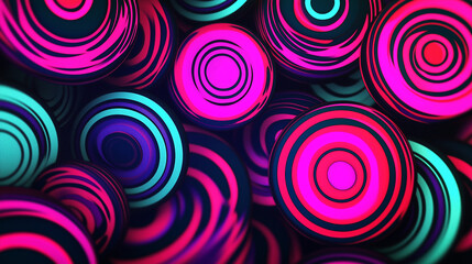 abstract colorful background with circles and spirals