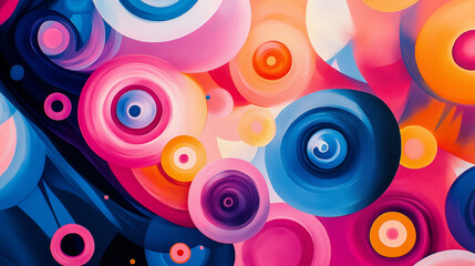 Fototapeta premium abstract colorful background with circles and spirals