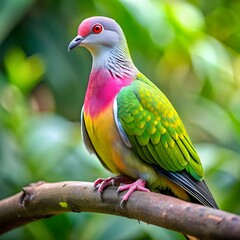 Obraz premium closeup of a fruit dove ptilinopus perched