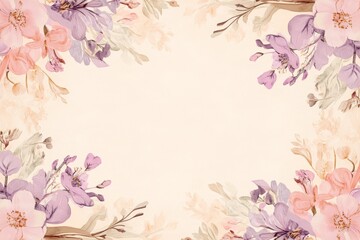 Elegant floral border with vibrant flowers lush greenery on light background. Ideal for decorative designs wedding invitations or romantic designs valentines day, mother's day, women's day