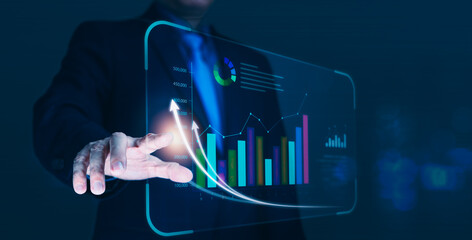 Reaching New Heights - Businessman Achieves Target