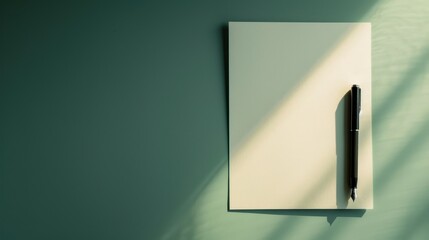 Minimalist Still Life: Pen and Paper in Sunlight