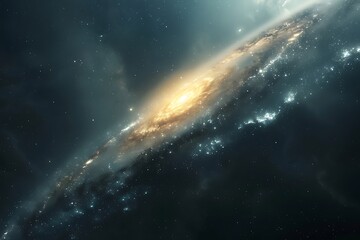 Fototapeta premium Stars of a planet and galaxy in a free space
