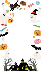 かわいいハロウィンのベクターフレーム	
