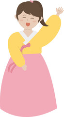 명절 한복 입은 사람